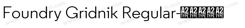Foundry Gridnik Regular字体转换